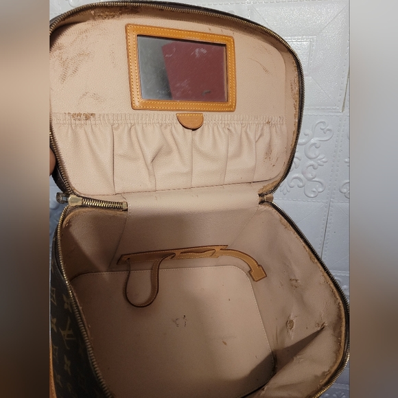 Louis Vuitton Monogram Nice Vanity 2way Shoulder Bag Train Case GM Authentic - Picture 8 of 15